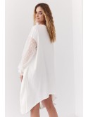 Rochie oversize asimetrica cu maneci transparente ekri FK615 - Magazin online - Boutique